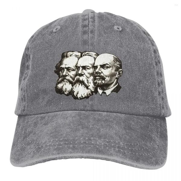 Ball Caps Marx Engels Lenin Baseball Cap Мужчины шляпы женские козырьки защита Snapback СССР Союз советских социалистических республик