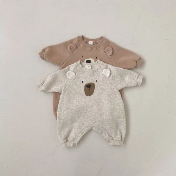 платья Cel New Spring Baby Dompers детские медведь милый флисовый мягкий комбинезон