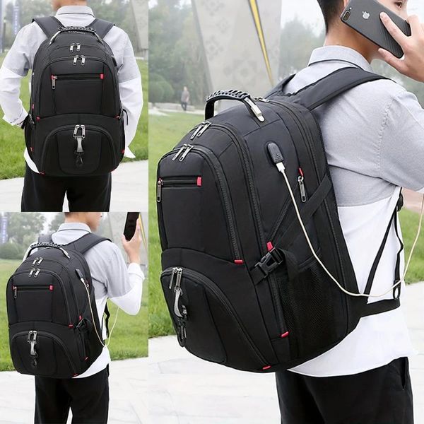 Sacos de armazenamento Mochila Viagem Laptop de 50 litros de 50 litros para homens e mulheres à prova d'água Faculdade de bookbag Airline aprovou o trabalho de negócios