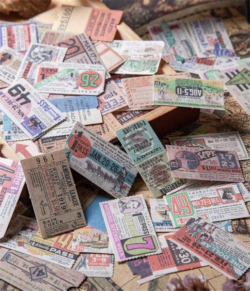 400pcs Time Ticket Ticket Новые наборы материалов наборы бумажных наклеек наборы Die Cut для DIY ScrapBooking Sticker Junk Journ Planner Card Make12773096244