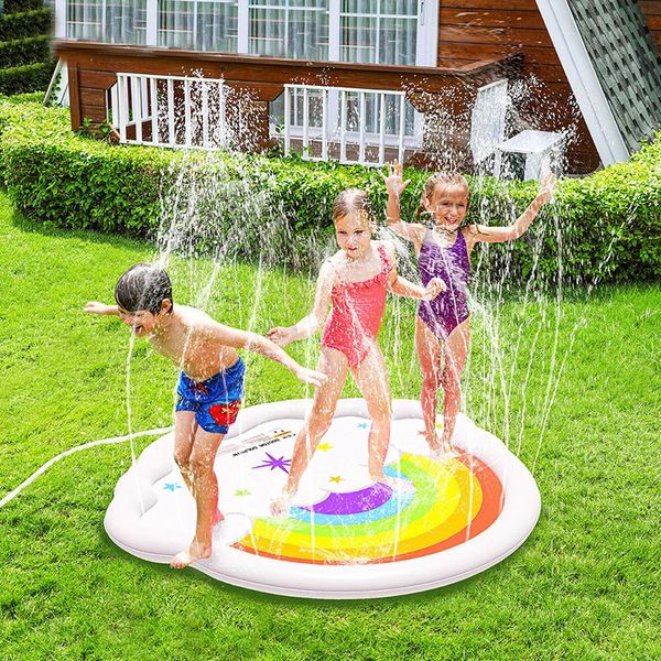 170 cm per bambini gioca a spruzzo spray sulla spiaggia gonfiabile per acqua irrisintiera per esterno giocattolo da gioco per piscina tappetino per bambini giocattoli per bambini cuscinetto 240430 240430