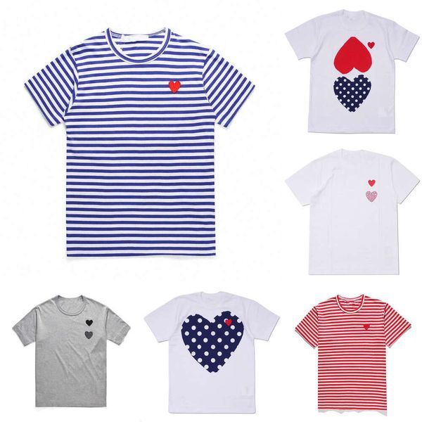 Spielen Sie Mens Fashion T -Shirt Designer Red Heart CDG Shirt Casual Women Shirt Quanlity Commes Des Tshirts Casual Alles Stickerei Kurzarm Tee High Griosale