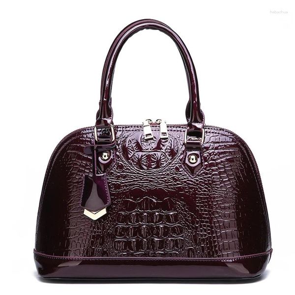 Borsa 2024 Fashion Women Crocodile Pattern Pull pelle Grande spalla nera Hobos Alligator Alligator Bags Messenger