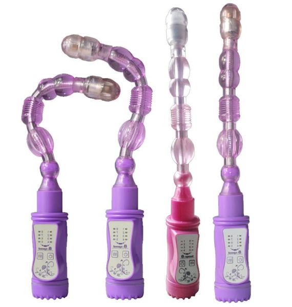 Multispeeds wasserdichte Silikon -Vibrator -Gelee -Vibration Analperlen Erwachsene Sexspielzeuge Frauen GSPT -Vibration Stick 8 Funktion MX19124922615