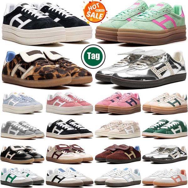 Sneakers per scarpe da corsa di design di spedizioni gratuite per le donne 00s 00s audace argento metallico pony leopard rosa bagliore rosa velluto rosa interni rosa interni