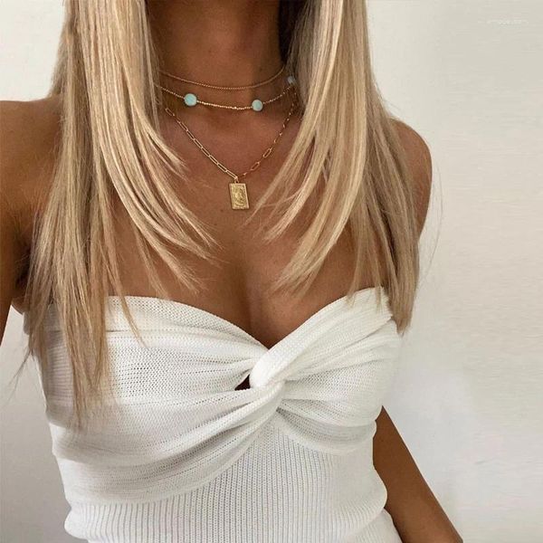 Tank da donna estate basicless senza spalla spalla corto top streetwear tube abiti da lavoro da donna casual bianca tops corsetto senza spalline bustier