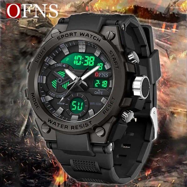 Orologi da polso sanda top g stile orologio da uomo dual display orologio impermeabile stopwatch sport orologio da polso orologio in quarzo militare MA