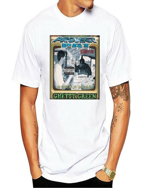 Project Pat Ghetty Green White Mens Shirt All Taglie Memphis Rap Hip Hop Topt di buona qualità Tops 0346987591785