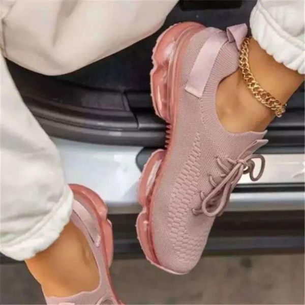 Scarpe casual Sneaker da fondo per cuscino per aria da donna 2024 designer primaverile Mesh Sport traspirato per esterni piatti vulcanizzati