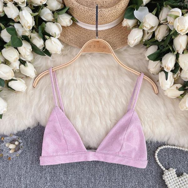 Женские танки Женщины шикарные шелковые шелковые camis corsage Sleim Sexy Fashion Top Top Summer Corset Crop