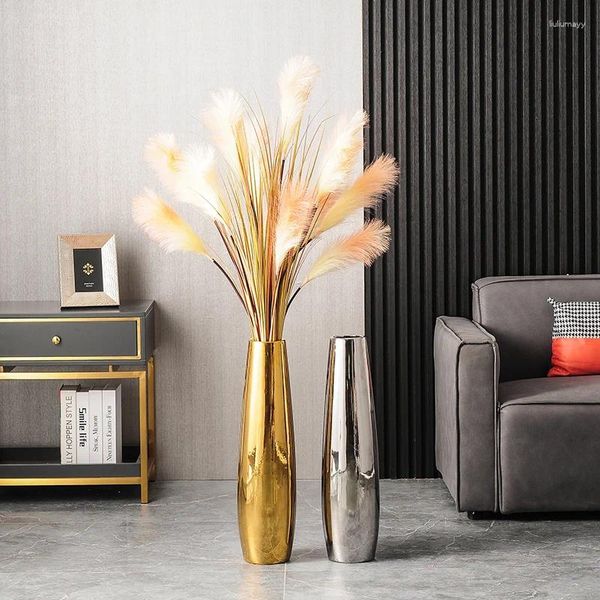 Vasi Vasi di ceramica moderna per soggiorno Gold Elettroplante Floro Floro Simple High-End Household