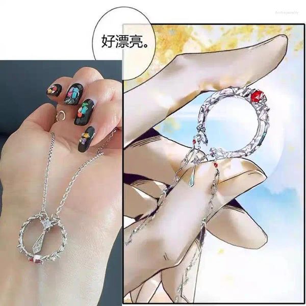 Pendant Halskette Anime Himmel Beamter des Segens Halskette Tian Guan Ci Fu Cosplay Hua Cheng Xie Lian Unisex Choker Schmuckzubehör Accessoires