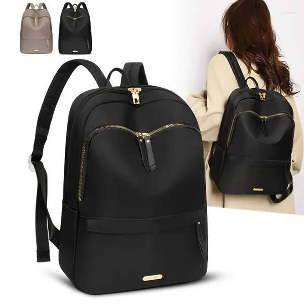 Zaino Oxford Back Pack Women Business Laptop Backpacks Ladies Bagpack Travel Ruckes Solid Color School Borse per ragazze