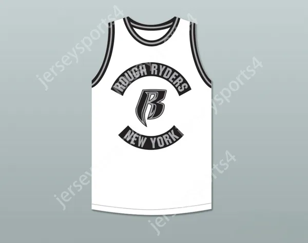 Custom Nay Youth/Kids DMX 84 Rough Ryders White Basketball Jersey 3 Top Shiteed S-6xl