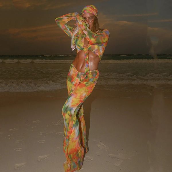 2-teilige UPS High Taille Bikini 2024 Sexy Frauen Badeanzug Frauen gedrucktes brasilianischer Bikini Set Badeanzug 240430