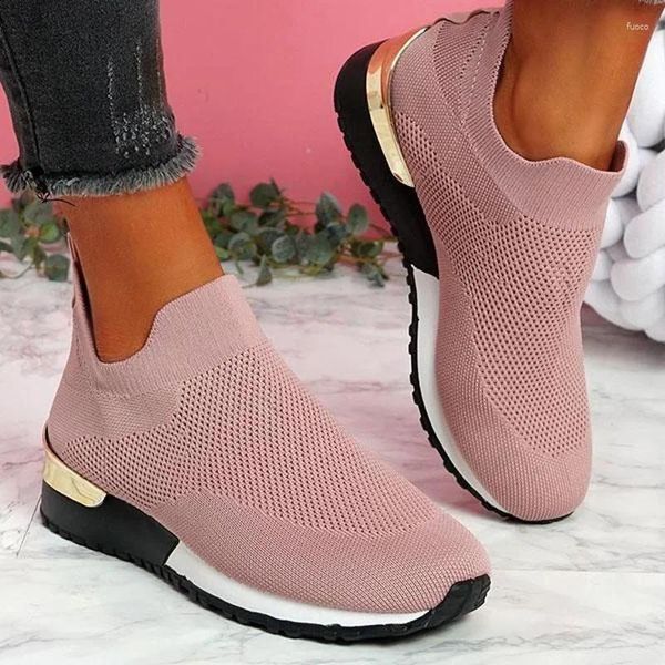 Scarpe casual maogu donne bianche da donna rosa vulcanizzata sneaker slip-on per sport femminile 2024 calzature estive femminili di moda