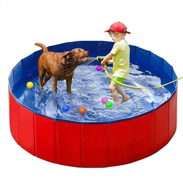 Vasca da bagno per animali domestici vasca da bagno esterno piscine pieghevoli portatili piscine a lavaggio interno vano da bagno pieghevole per cani gatti bambini 240419