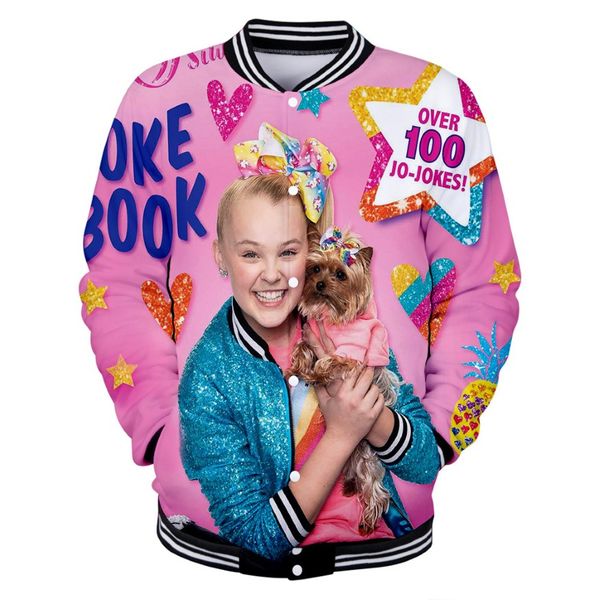 Anime Jojo Siwa 3d Stampa da baseball Giacca da baseball Women Bomber Giacca da streetwear Street Hip Hop Chave Tracksuit Harajuku Felpa con cappuccio 3124