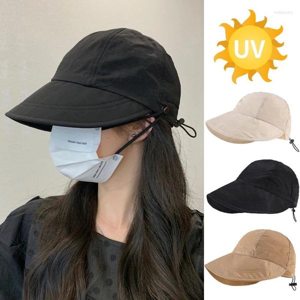 Cappelli larghi brim Summer Sun Boom Sun Sunciete UV Light Secket Corean Corean Visor a punta da viaggio Panama Beach Caps