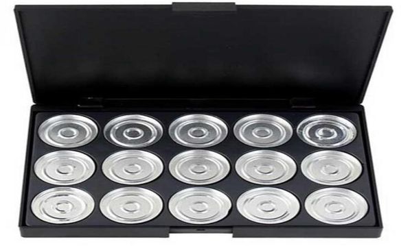 NEUEMPTY LYSHADow Professional Make -up Pigment Aluminium Palette Pans Case Make -up DIY 15 Grid Beauty Tools7042643