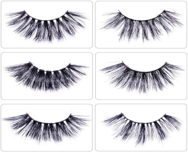 12 estilos 3d Mink Syashes de marca privada personalizada Natural Long 25mm Fluffy Mink Lashes Handmade90014507942397