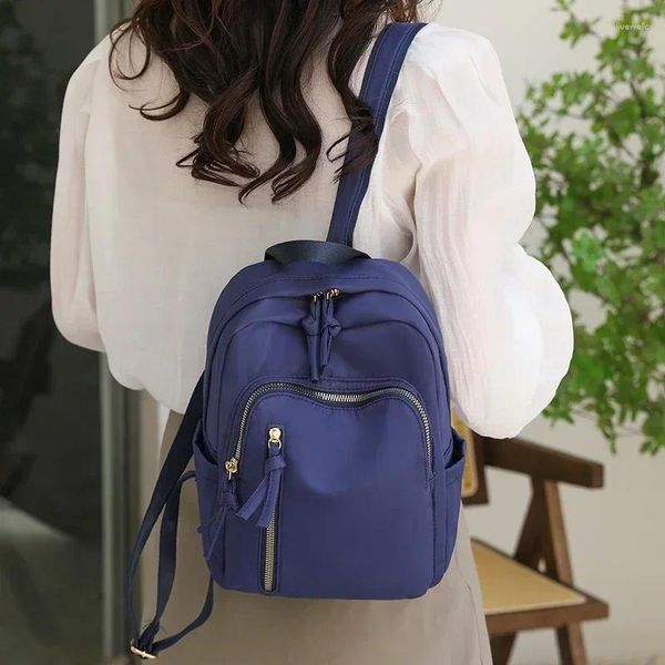 Borse da scuola che vendono colore solido Classic Oxford in tessuto Oxford Zackpack casual 2024 Cucioni di auto da donna alla moda