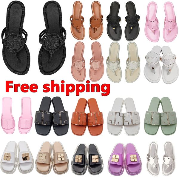 Spedizione gratuita con designer di bocconcini Ines Sandalo Slides Sport Miller Metallic Snake Snake Designer Slifori Domande Black Black Rosa Flip Flip Silver Flip Ladies 36-41