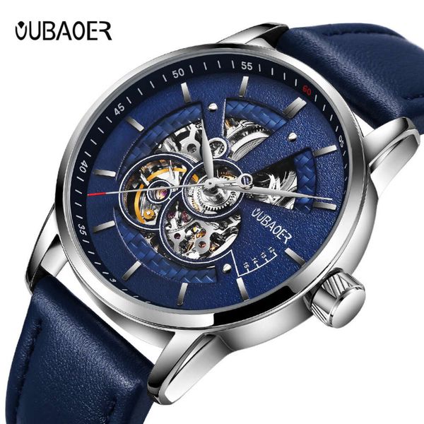 OUBAOER/OUBAOER Полностью автоматическая модная случайная мужская пустота Mechanical Watch