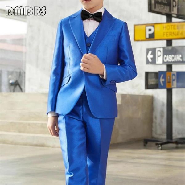 Abiti da uomo luminosi set da 3 pezzi set per uomini pantaloni blazer mens un pulsante più dimensioni smoking da ballo da ballo