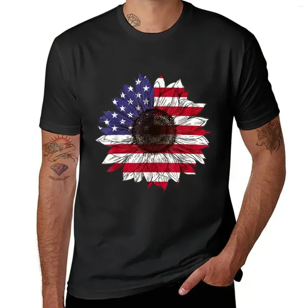 Tanques masculinos Tops American Flag Graphic Graphic 4 de julho Plus Size T-Shirt Anime Plain T T CHAMISTAS Mens brancas