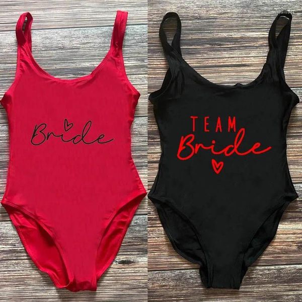 Team di costumi da bagno femminile sposa sposa da bagno a nuoto da bagno abita da bagno in bikini da bagno festeggiatore bassa baia baia maillot de bain femme