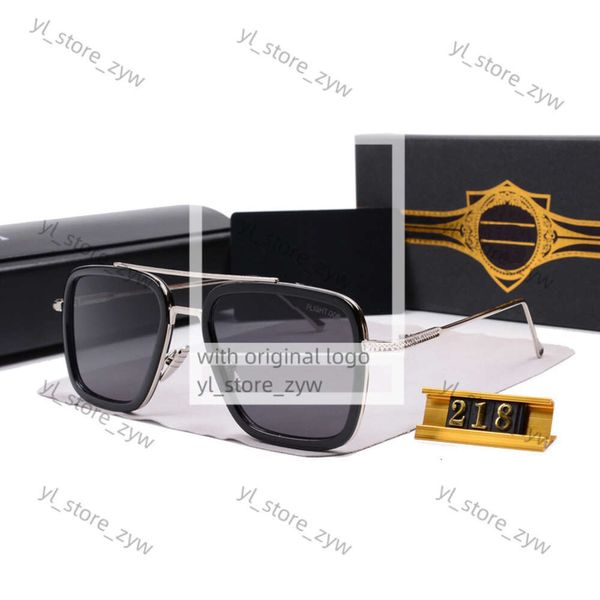 Новая Dita Flight 006 Tony Stark Iron Style Classic Unisex Sunglasses Мужские квадратные квадратные дизайн роскошной дизайн мужчины женские металлические очки очков с корпусом CAD