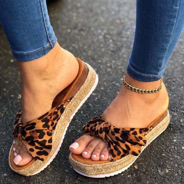 Sandali Miaoguan 2024 Donne Summer tacchi a metà taglie per zeppe scarpe da donna Sweet Bowties Slifor Mujer Sapaato Feminino