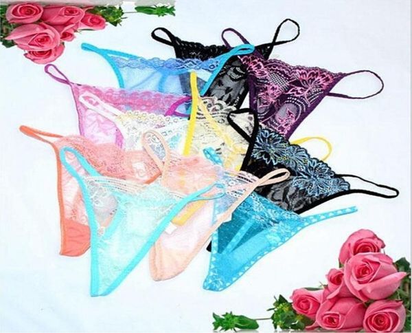 Kadınlar039S Seksi Dantel İç çamaşırı Yarı Geçirebilen Küçük Bel Dantel Gstring Gstring Panties T Sırt iç çamaşırı Lady Multroor Bikini Ela6915109