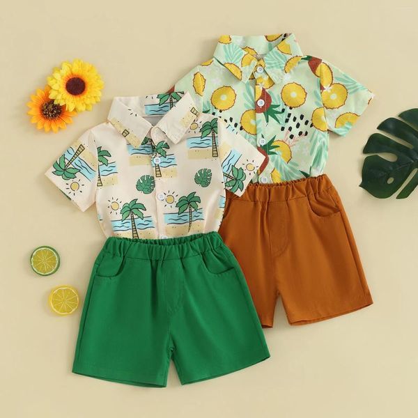 Set di abbigliamento Summer Kids Baby Boy Outfit Short Shorts Shorts Shorts Shorts Shorts Shorts Shorts