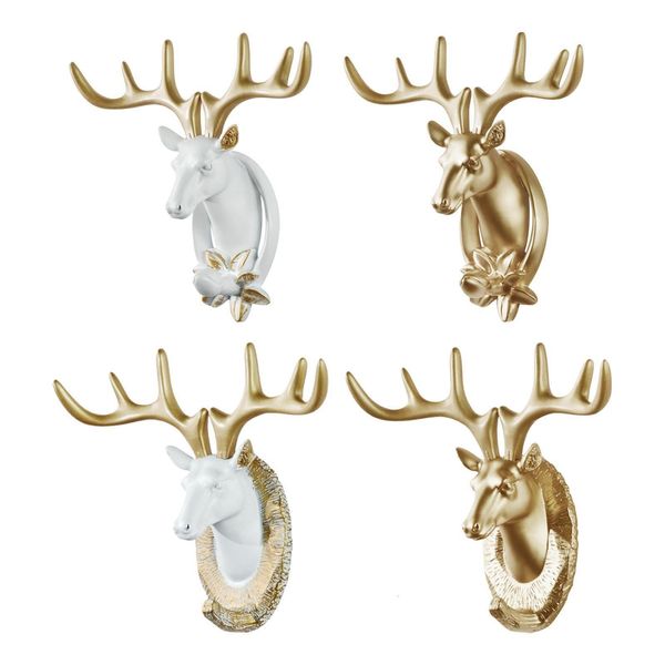 Objetos decorativos Figuras Deer Parede da cabeça Gancho de três artesanato NSIONAL CRIAÇÃO CRIATIVA CHAPA COLECTÍVEL 230725 DROP ENCONTRO HOME GARD OT8HL