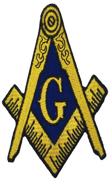 Masonic Logo Patch bestickte Ironon -Kleidung Mason Lodge Emblem Mason G Quadratkompass Patch auf jedem Kleidungsstück 61022246 nähen