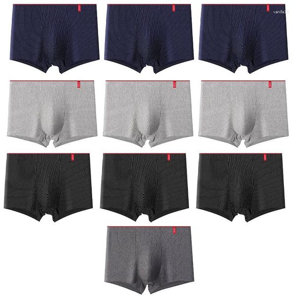 Underpants 10 PCs/Lot Herren sexy Streifenhips Unterwäsche Knickers Shorts Mode unter Wear Dessous Boxers Slips