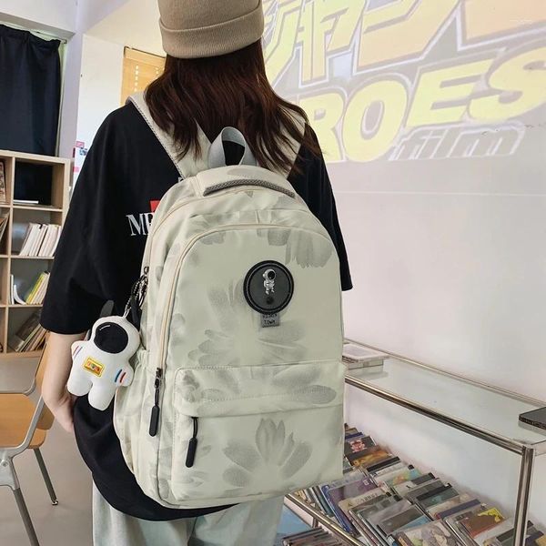 Backpack Fashion Girls School Schan for High School High Capacidade Água de Viagem de Nylon Viagem Laptop Mochila