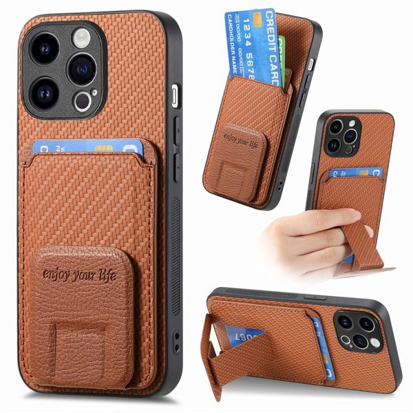 Luxus iPhone Hülle Wallet Function Phone Case Card Insertion Anti-Drop-Einstellbare Kickstand Magnetic Multi-Winkel-Unterstützung für iPhone 15 11 13 Pro Max x xr xs max 14