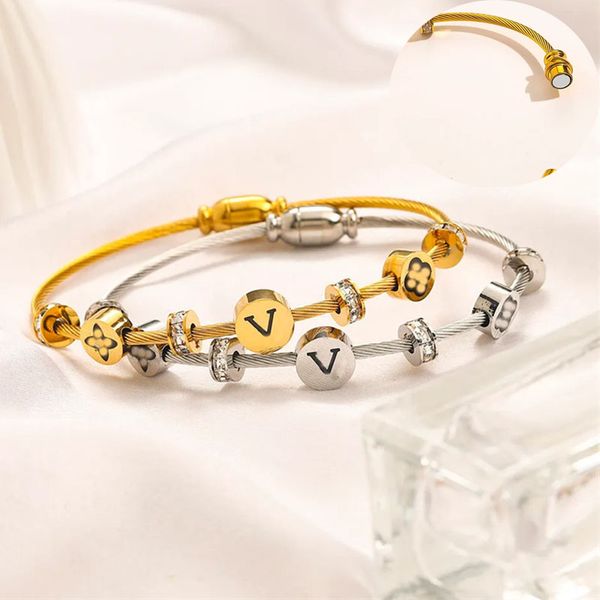 Eleganti braccialetti coreani di strass Bracciale per fiori di fiori d'oro per donne Accessori per gioielli Fashion Regali per feste