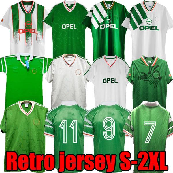 Retro İrlanda Futbol Forması 1988 1990 1991 1992 1993 1994 Ev Klasik Vintage İrlandalı McGrath Duff Keane Staunton Houghton McAteer Spor Futbol Gömlek