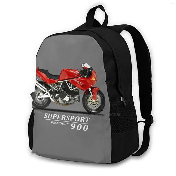 Rucksack Der 900 Super Sport 1995 Fashion Travel Laptop School Bag SS Motorrad Vintage