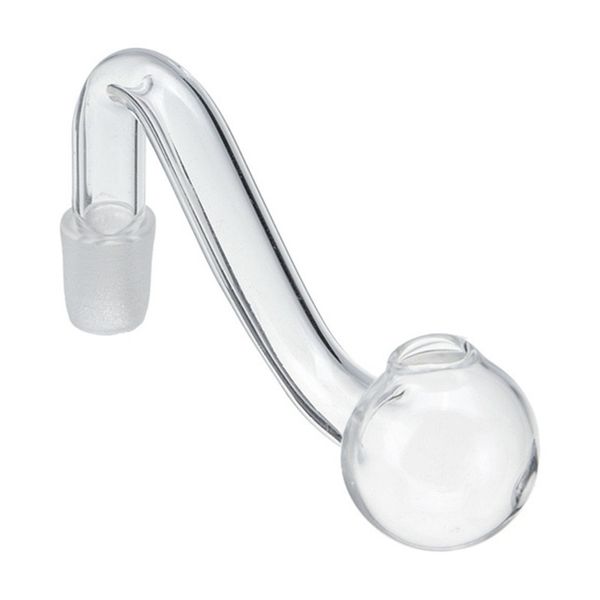 Pyrex Annunci di vetro Bruccino olio tabacco Adattatore piegata adattatore a tubo di bong spessa tubo di fumo un chiodo che brucia accessori jumbo 10 mm