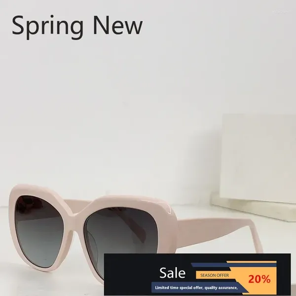 Солнцезащитные очки новейшая модная бренда в 2024 году с лицом, которое может быть сладкой солью и универсальной, подходящей для женских стаканов UV400
