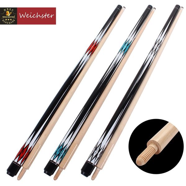 Weichster 3 Billiards Soft acolchoado Billiards Tabela Cue Stick Wooden Joint Cue com luvas 240425