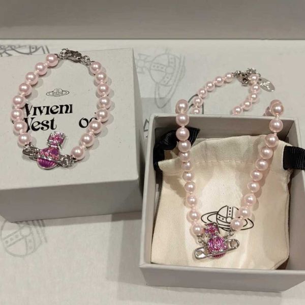Дизайнерский бренд розовый нежный жемчужный браслет