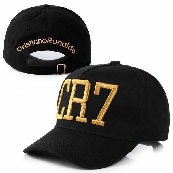 Caps de bola High Quty Cristiano Ronaldo Cr7 Capas de beisebol Caps Hip Hop Caps Snapback Gorras para homens Mulheres Casquette ajustáveis T240429