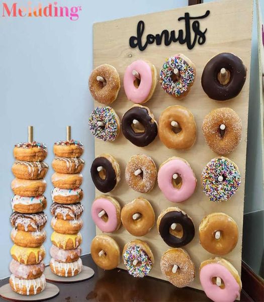 Donut Wall Wedding Decorations Candy Donut Bar Sweet Cart Table Decoração de Casamento Decoração do Baby Shower Donut Wall Y08276935914