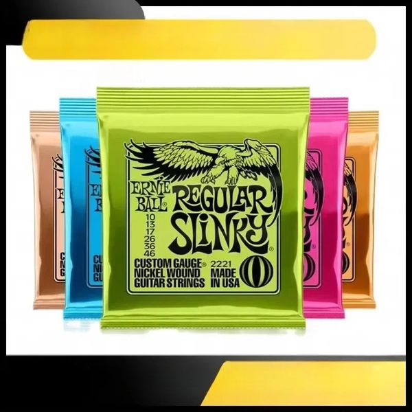 Ernie Ball Cobalt Electric Guitar Strings 2723 9-42 Super Slinky Set 2721 2727 Гитарные гитарные струны акустические бесплатные